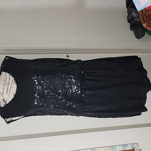 Spellbound vintage black sequin top and black sequin skirt